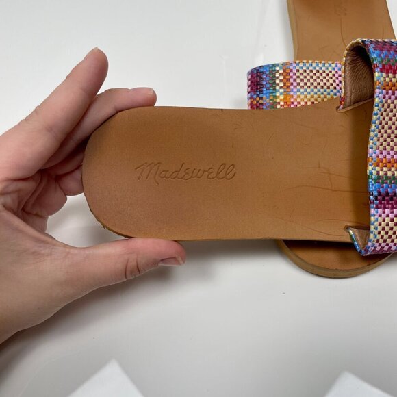 MADEWELL Size 9 The Maddie Slide Textile Weaved Colorful Sandal - Picture 9 of 12